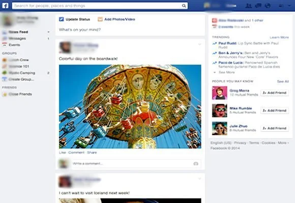 novo layout facebook designer timeline