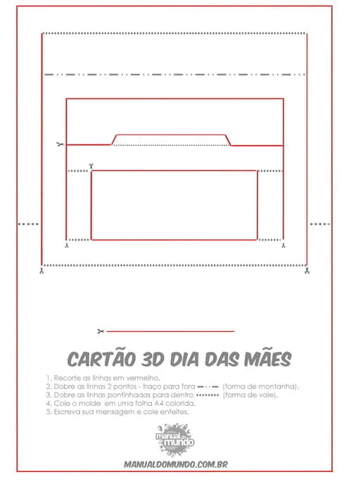 cartao dia das maes 3d