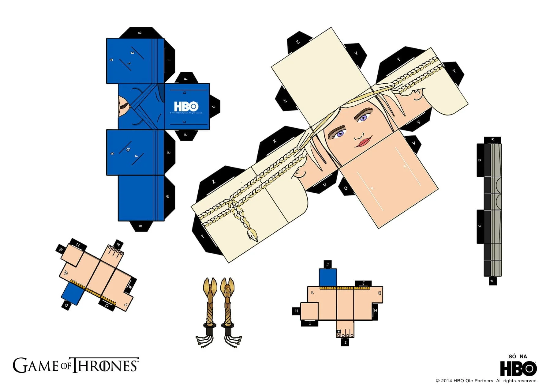 como fazer daenerys targaryen paper toy