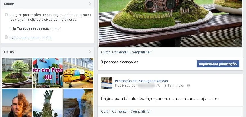 fan page facebool atualizada
