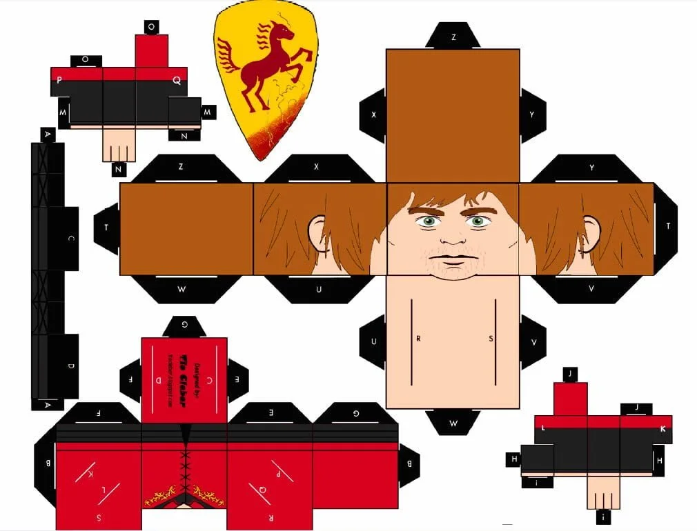 paper toy tyrion lannister game of thrones got