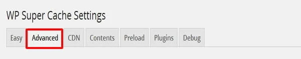 advanced wp super cache wordpress