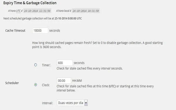 configuracoes wp super cache wordpress