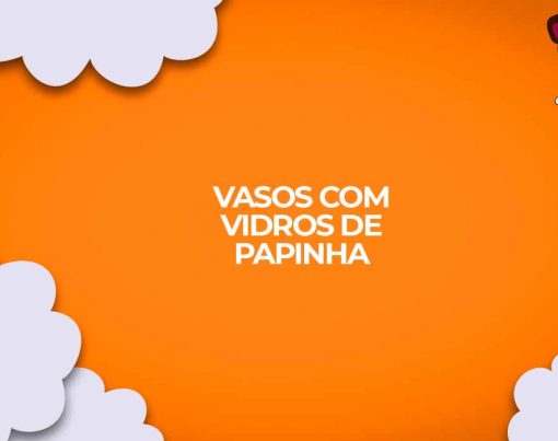 vasos de plantas com pote de papinha