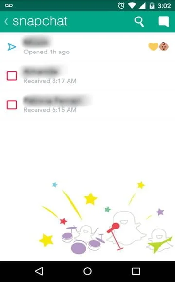 tela chat snapchat