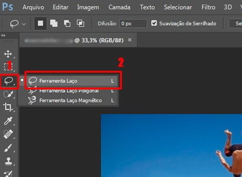 remover objeto pessoa imagem photoshop laco