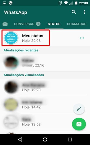 como fazer para inserir links status whatsapp