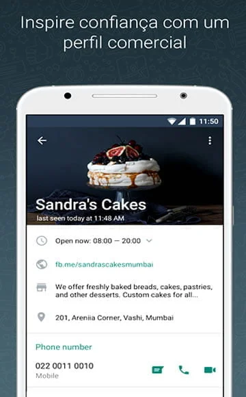 perfil comercial whatsapp business