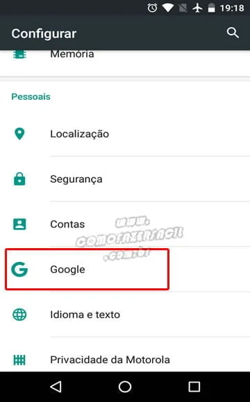 ativar encontre meu dispositivo celular android