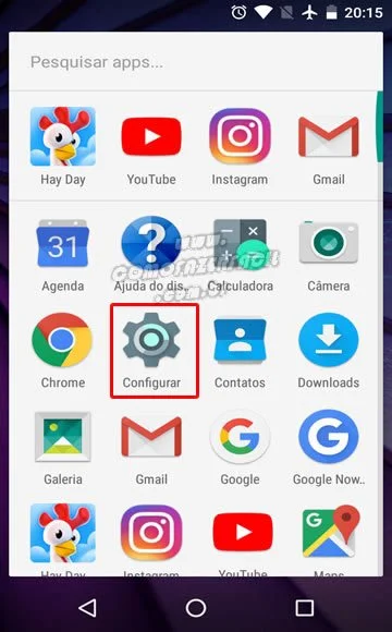 configuracoes celular aplicativo rastreio