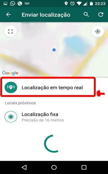 localizacao em tempo real whatsapp rastreio gps