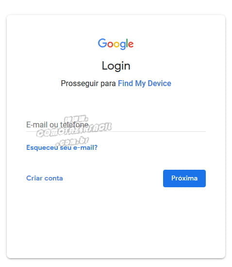 pagina login find my device google