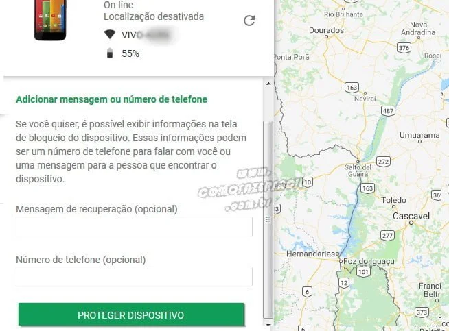 proteger celular roubado ou perdido pelo google