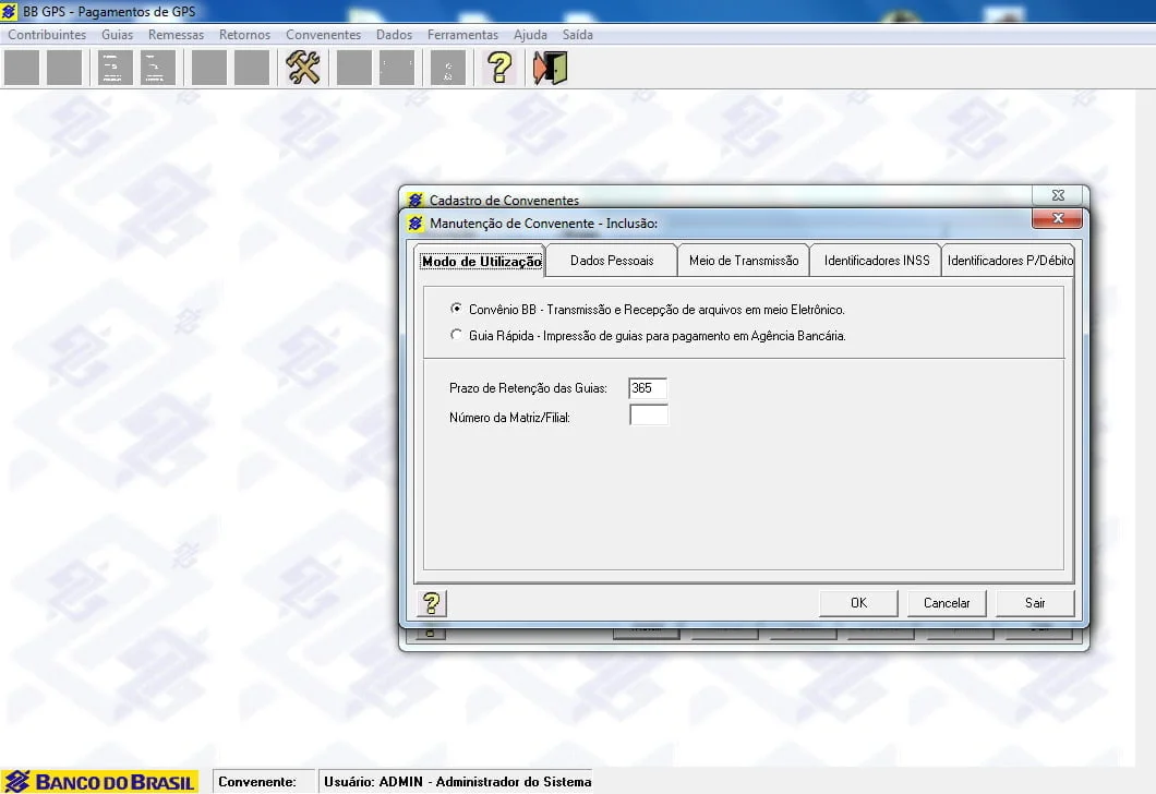 aplicativo bb gps guia previdencia