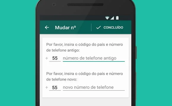 mudando numero conta whatsapp android