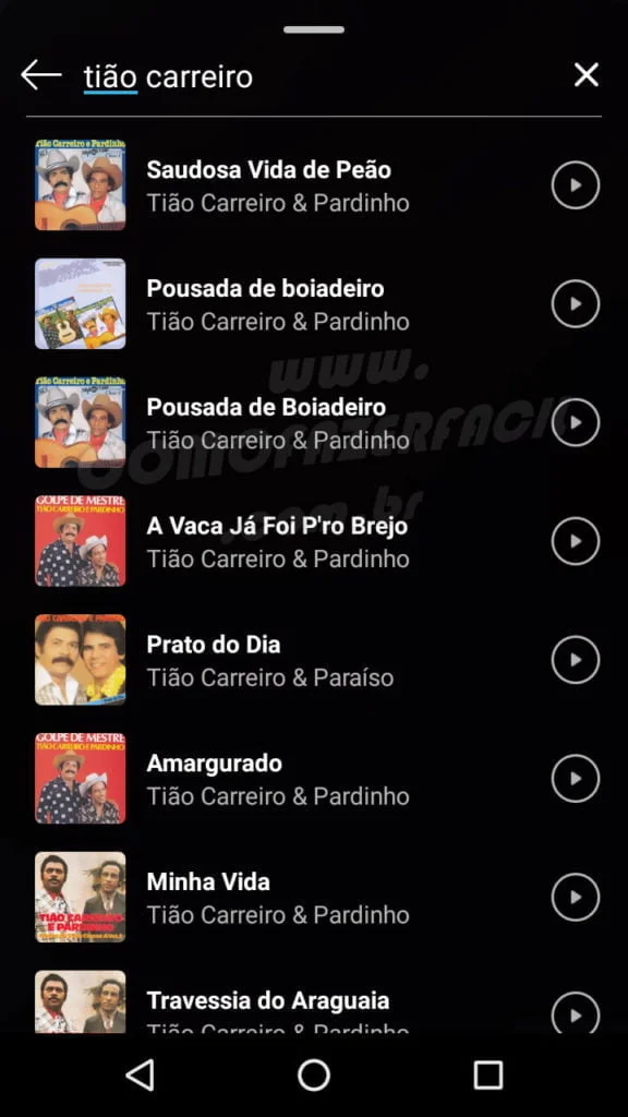 como pesquisar musica story instagram