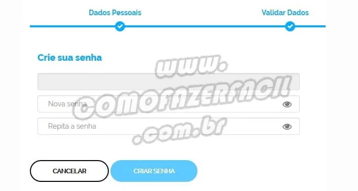 criar nova senha cadastro login unico meu inss