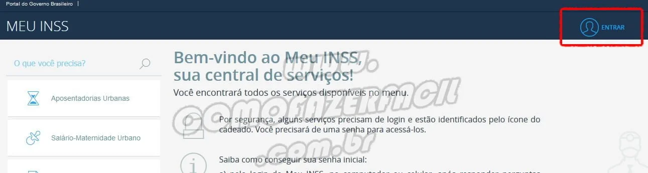 novo login no site meu inss como fazer