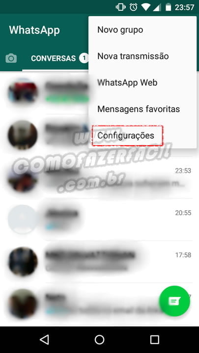 configurar bloquear ser adicionado grupos whatsapp