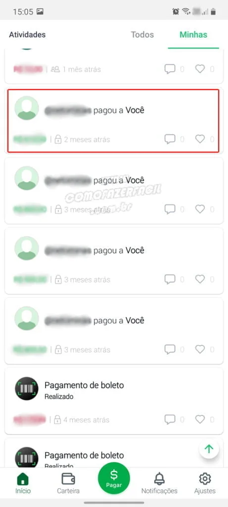 estorno pagamento feito pic pay