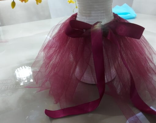 como fazer saia tutu de tecido tule ensaio new born e smash cake