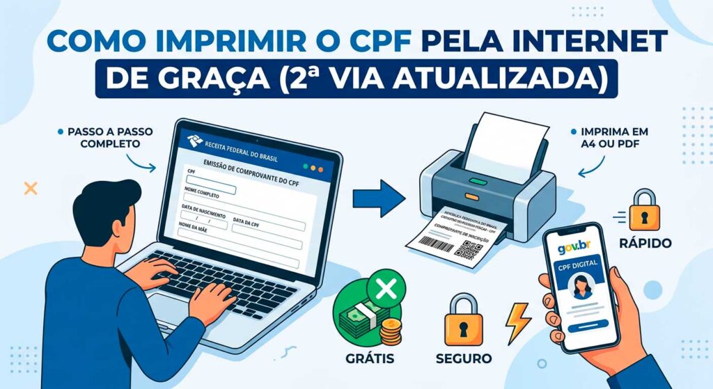 Como Imprimir o CPF Pela Internet de Graça (2ª Via Atualizada)