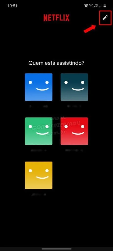 como editar perfil na netflix clicando no lapis