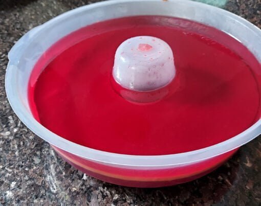 receita de gelatina recheada com flan muito facil