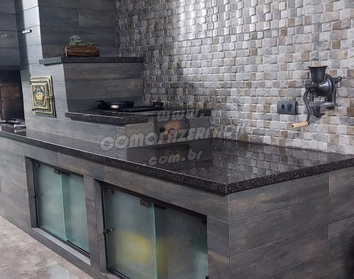 churrasqueira moderna com forno e fogao a lenha para area gourmet