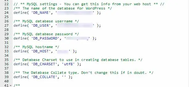 fazendo alterações no wp config para migrar site