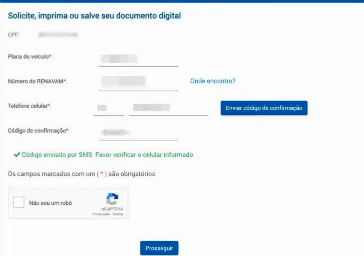 documento de transferência digital de veículos
