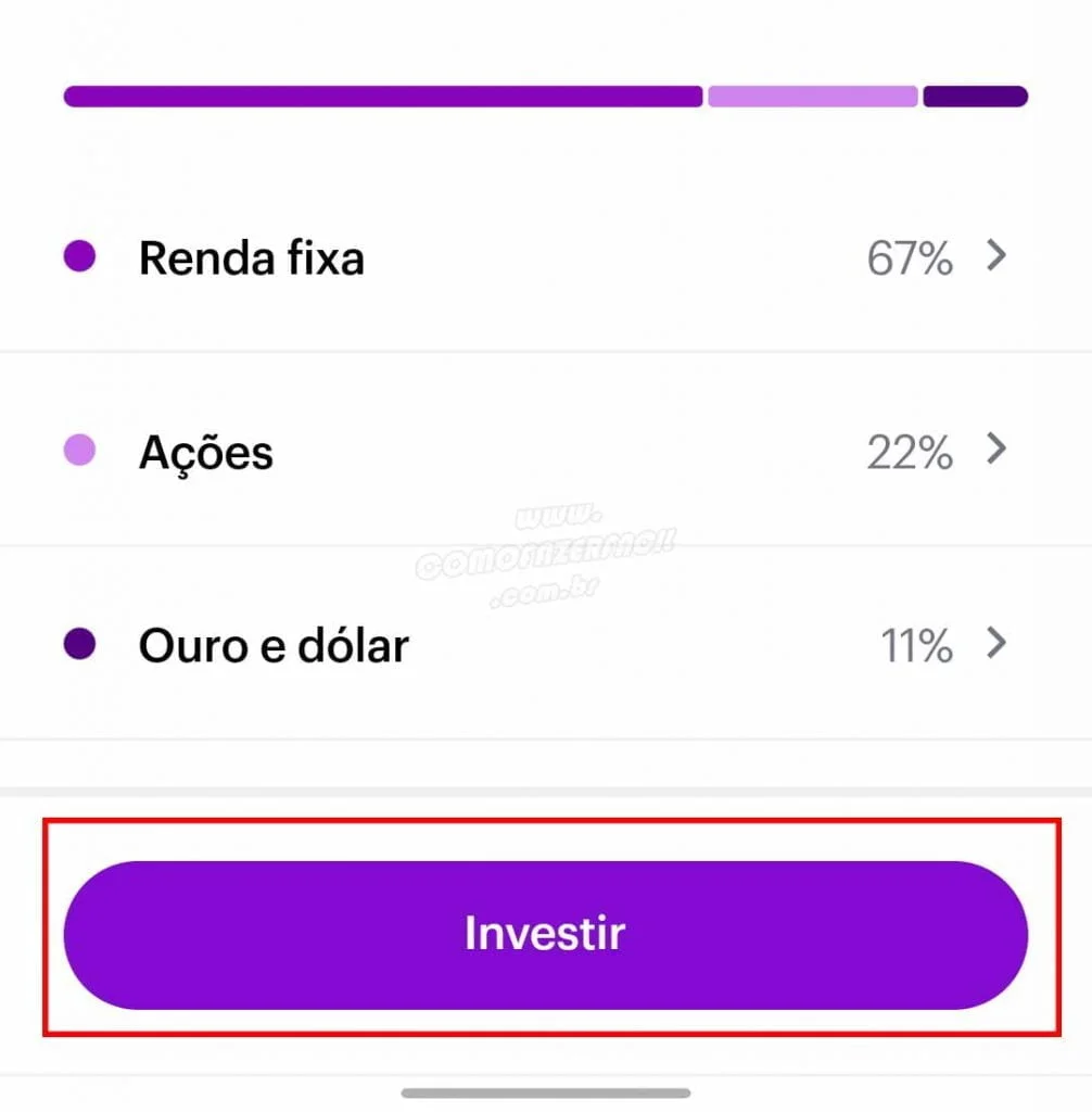 Investindo em Arriscar focando nas chances de rentabilidade seleção potencial no Nubank
