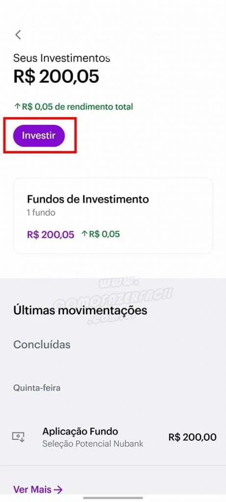 investir em ações e fundos pelo app nubank