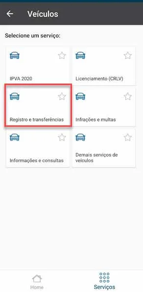 transferência de carro pela internet no poupatempo