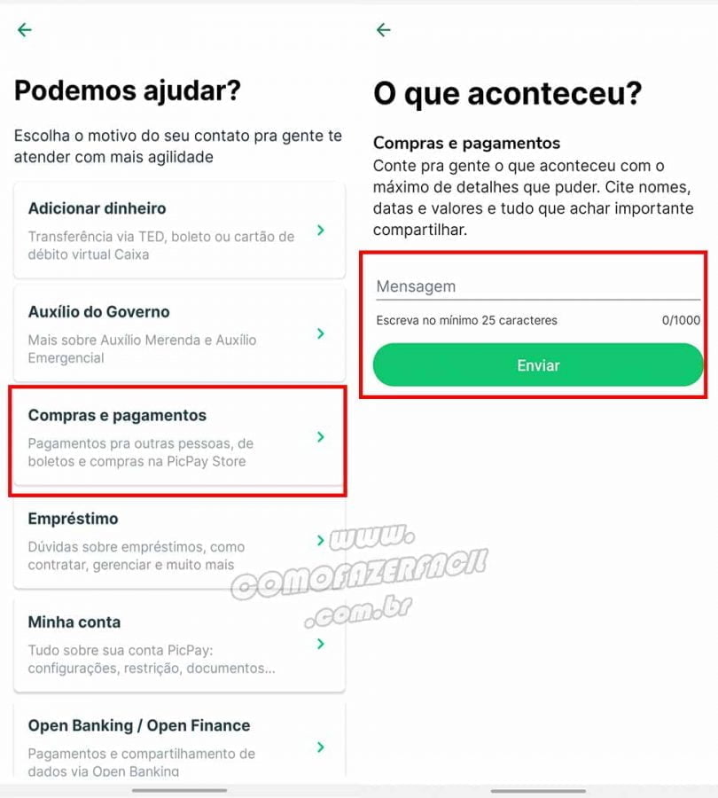 Como acessar o chat do PicPay para resolver problemas