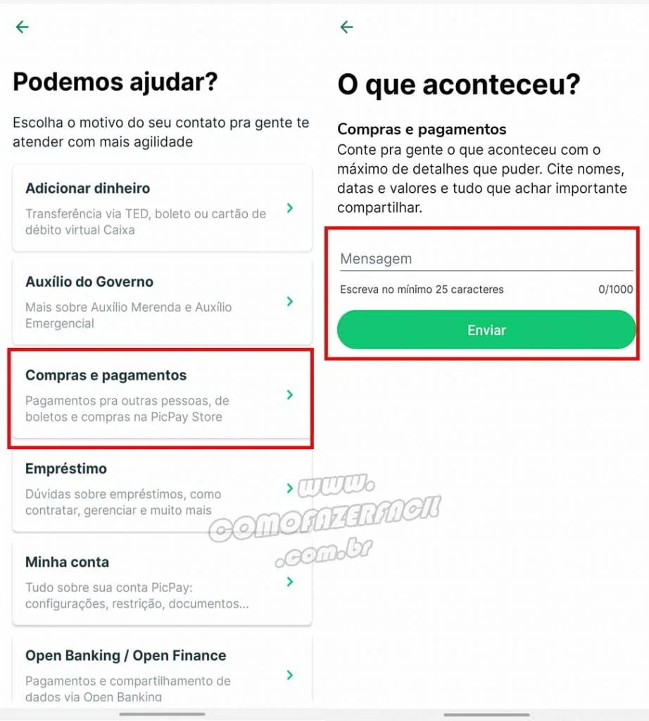 conversando com chat humanizado do picpay