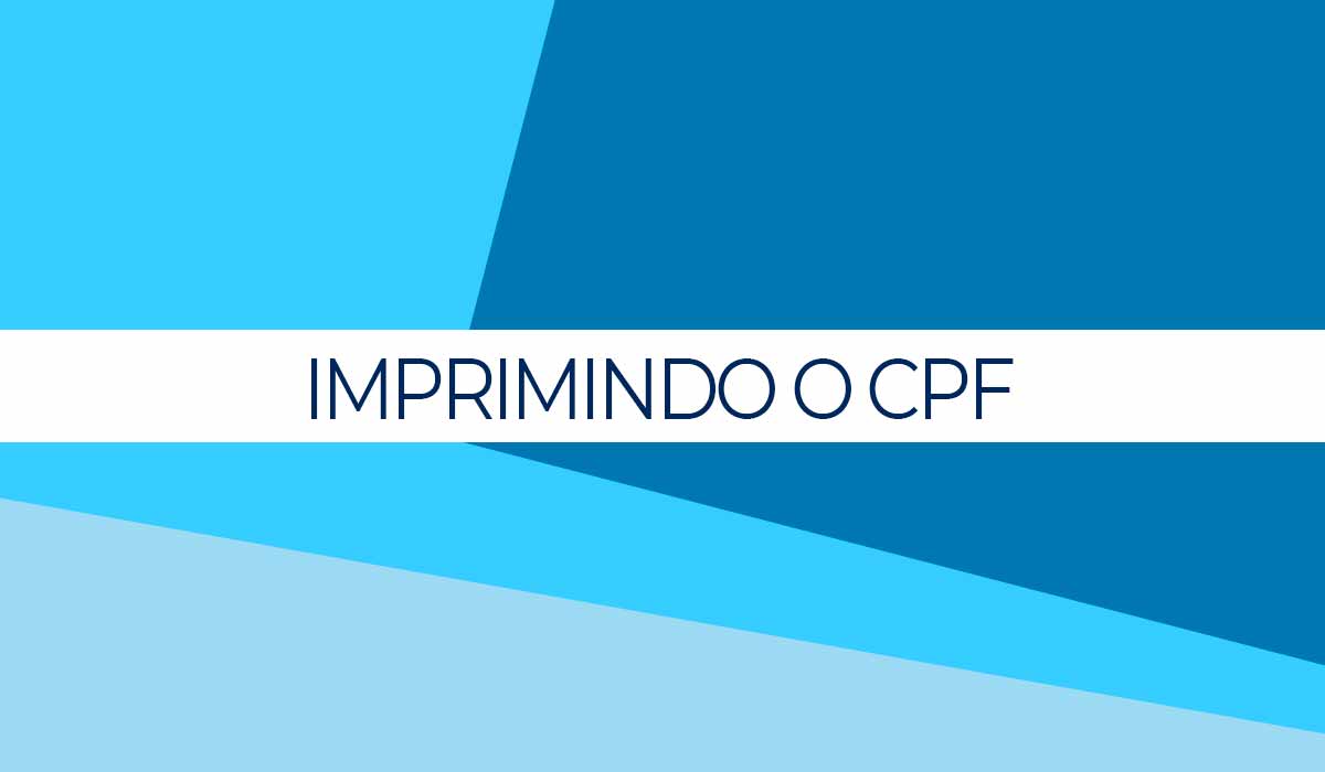 Forma mais fácil de imprimir o cpf