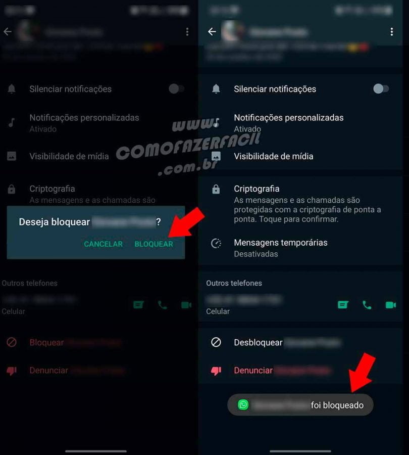 Como bloquear ligações e chamadas no WhatsApp Como bloquear ligações e chamadas no WhatsApp
