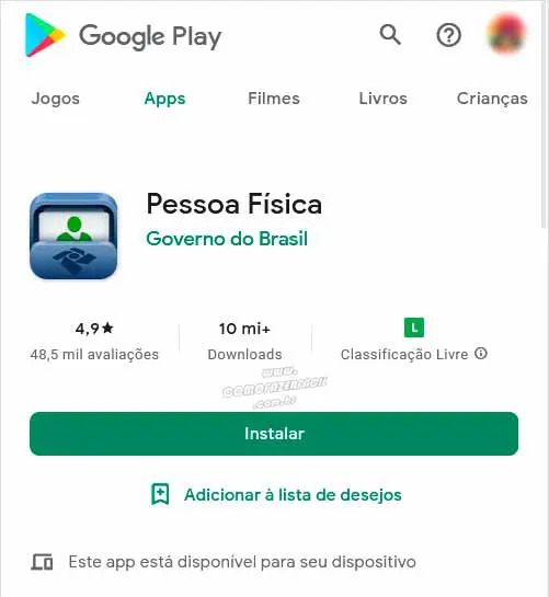 Aplicativo pessoa física da Receita Federal antigo CPF digital.