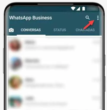 Ativando recurso de resposta rápida automática no WhatsApp.