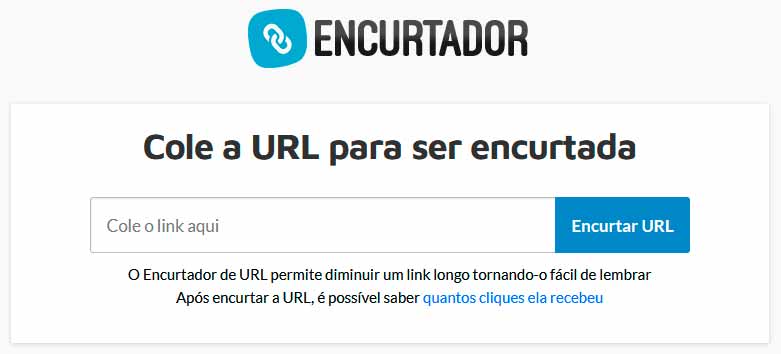 Encurtador de links URL gratuito.