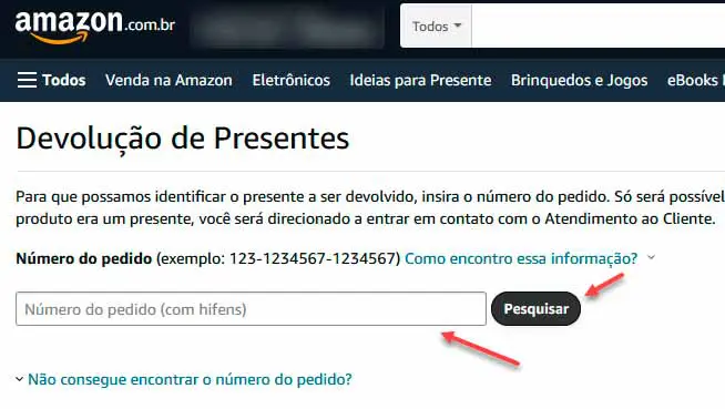 Como devolver um presente na Amazon.