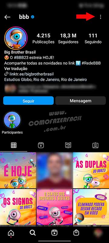 Bloqueando assuntos sobre Big Brother Brasil nas redes sociais.