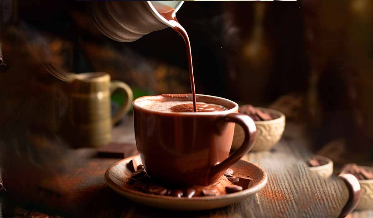 Como fazer chocolate quente bebida de inverno muito barato.
