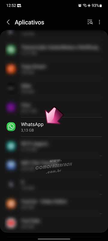 Localize o aplicativo do WhatsApp para mexer nas configurações.