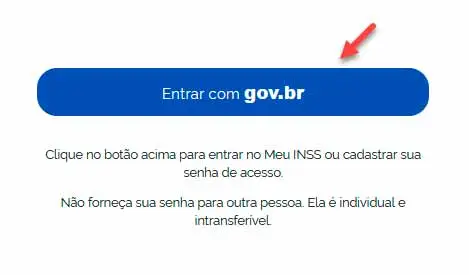 Realizando login no Meu INSS para pedir declaração de benefícios.