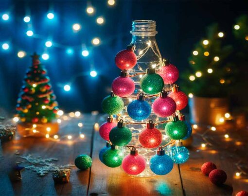Mini-arvore-de-natal-feita-com-garrafa-PET-passo-a-passo