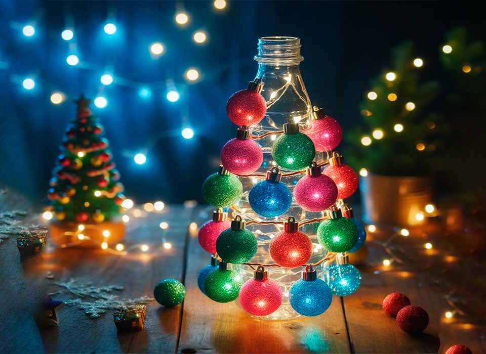 Mini-arvore-de-natal-feita-com-garrafa-PET-passo-a-passo