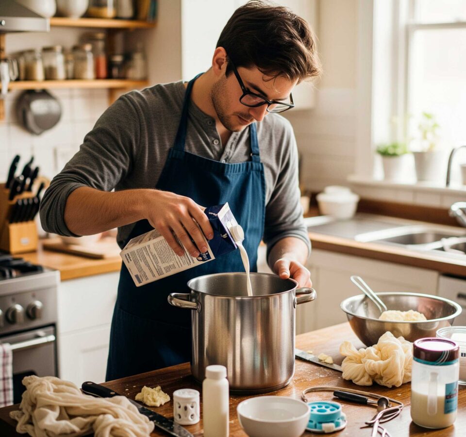 Como-fazer-queijo-em-casa-com-leite-de-caixinha