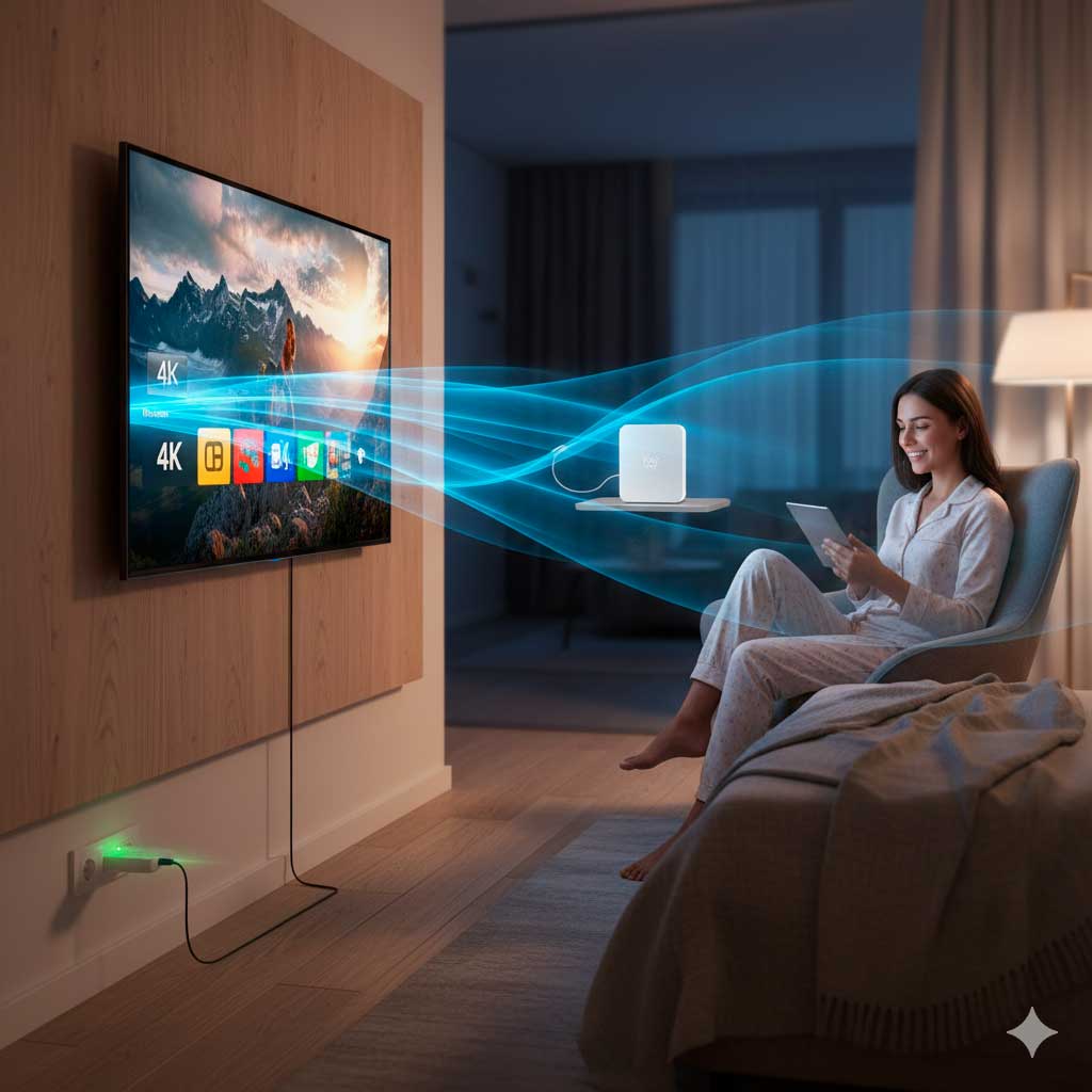 Como melhorar o Wifi para funcionar na TV no quarto?